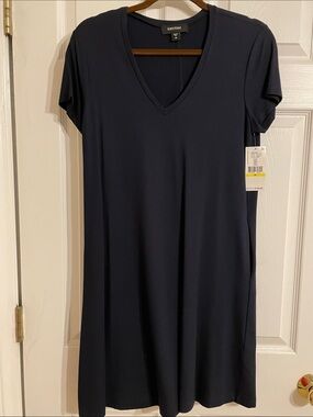 Karen Kane Dark Navy V-Neck Short Sleeve Dress, size M